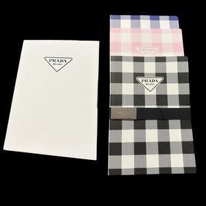 💜SOLd💜Prada Checkered Notebooks Set - 3 Notebooks new in box Box